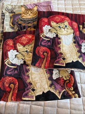 Decorative Pillowcases Set -3 “ Aristocrat Cat “